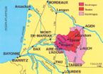 Karte der Region Armagnac